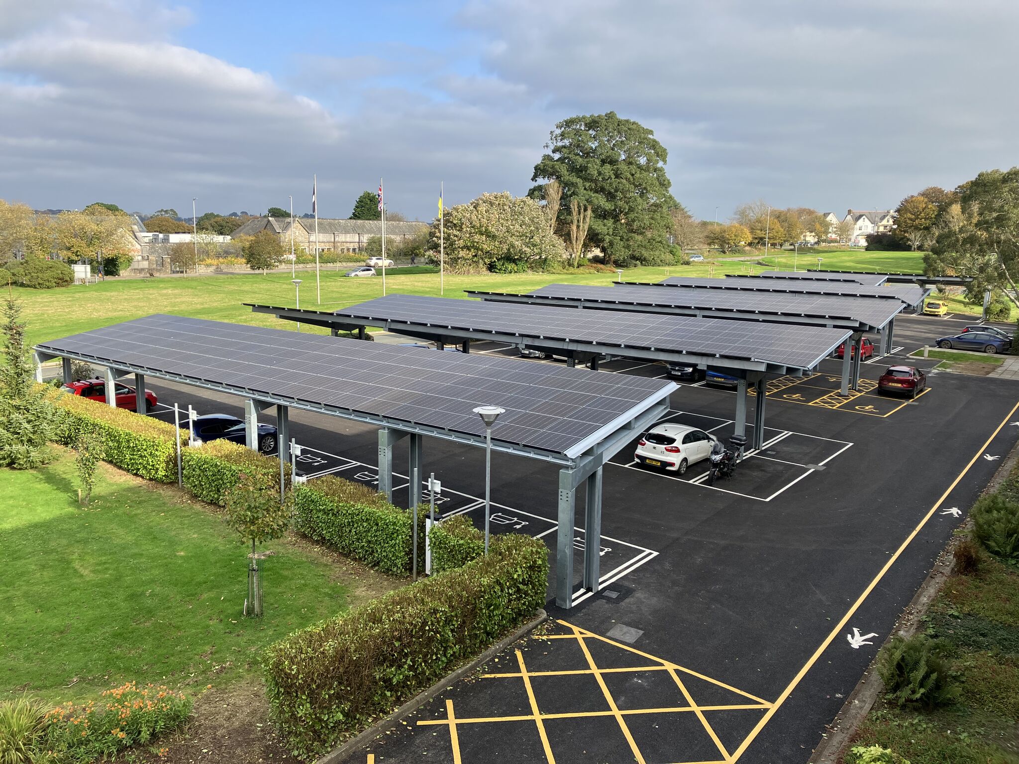 Solar carport installation